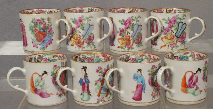  8 Chinese Export porcelain Mandarin