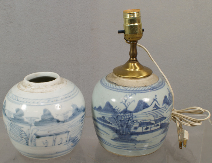 2 Canton ginger jars, c 1850, 1