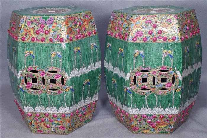 Pair of Chinese porcelain Cabbage
