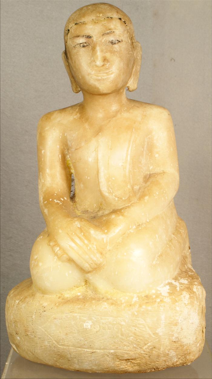 Thai carved alabaster figure of