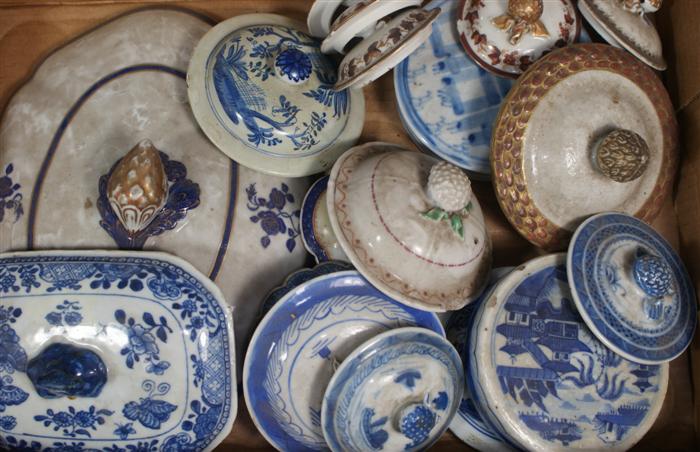 75 pcs Chinese porcelain fragments including