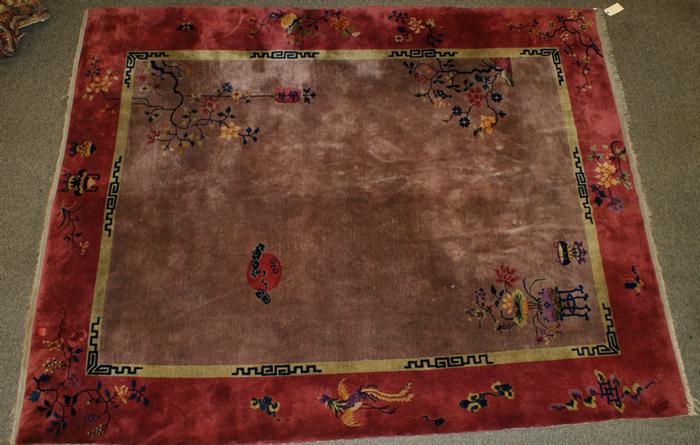 9 x 12 Nichols Chinese rug, 1 small