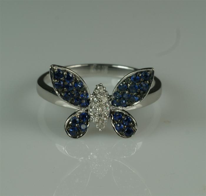 14K WG diamond and tanzanite butterfly 3e327