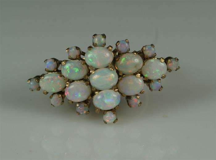18K YG opal ring, size 6 1/2, 2.9