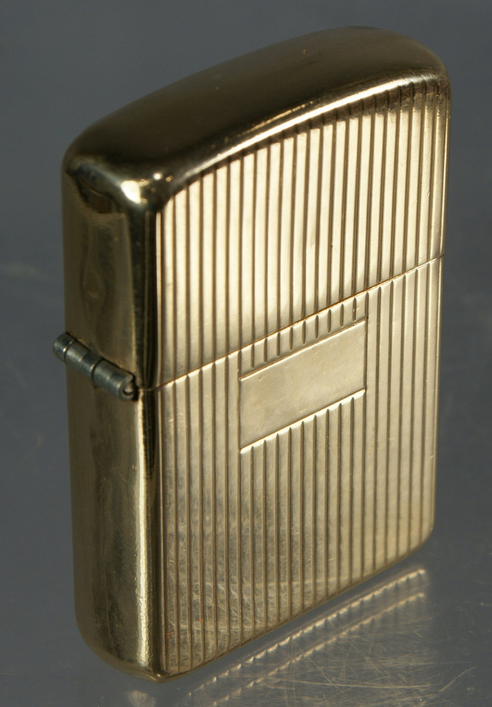 Zippo lighter with a 14K solid gold