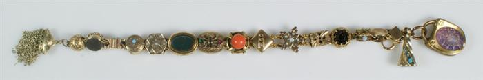 Unmarked YG Victorian slide bracelet  3e336