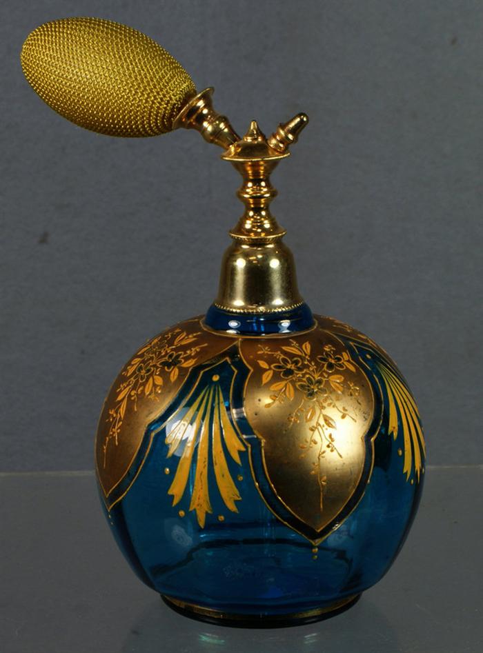 Gilt and enamelled decorated glass 3e348