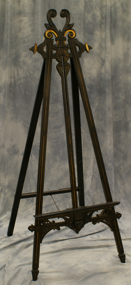 Ebonized Victorian easel in the