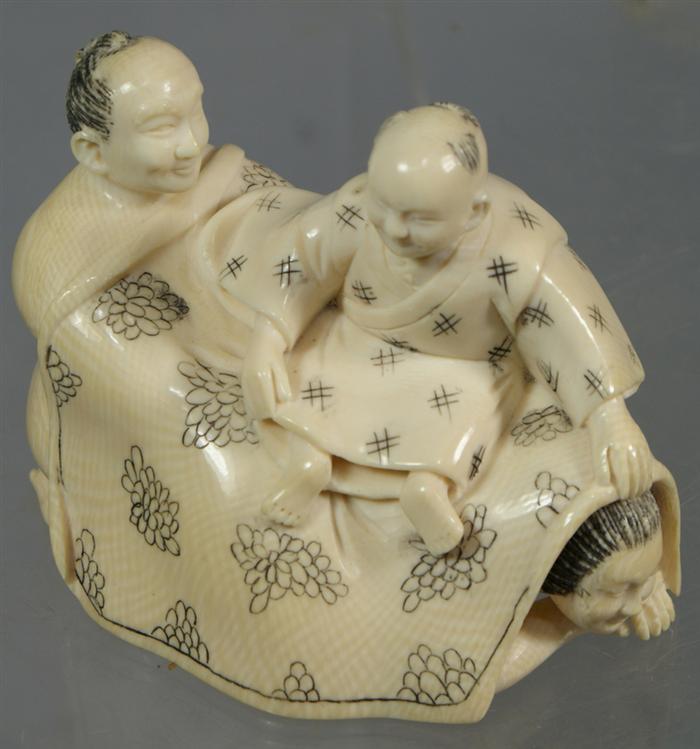 Japanese erotic carved ivory figural 3e3b6