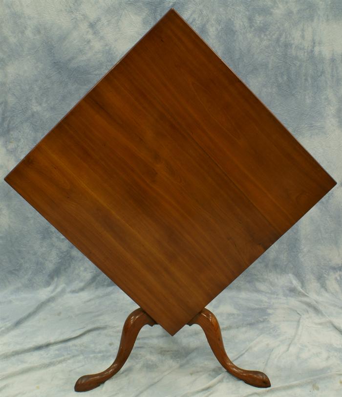 Square tilt-top game table, 26"