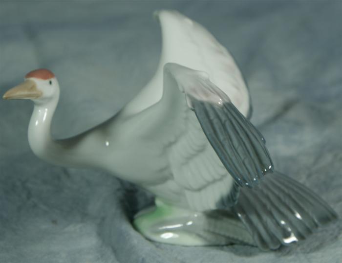 Lladro heron figurine, 5" long,