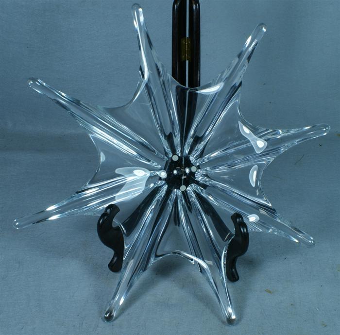 Baccarat eight pointed star dish, 16