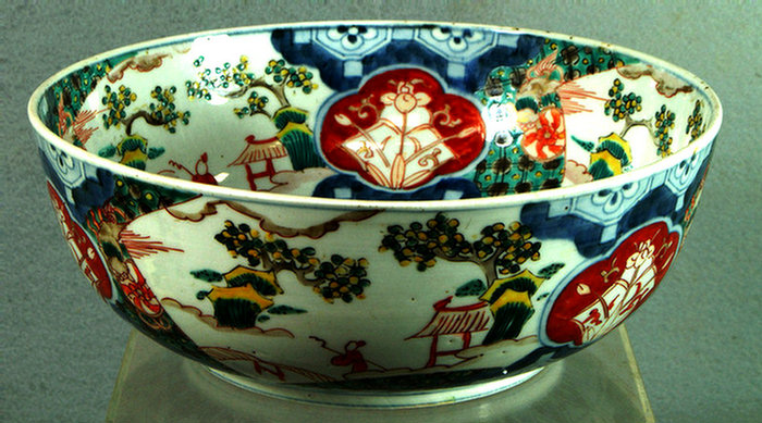 Imari bowl, floral and landscape decoration,