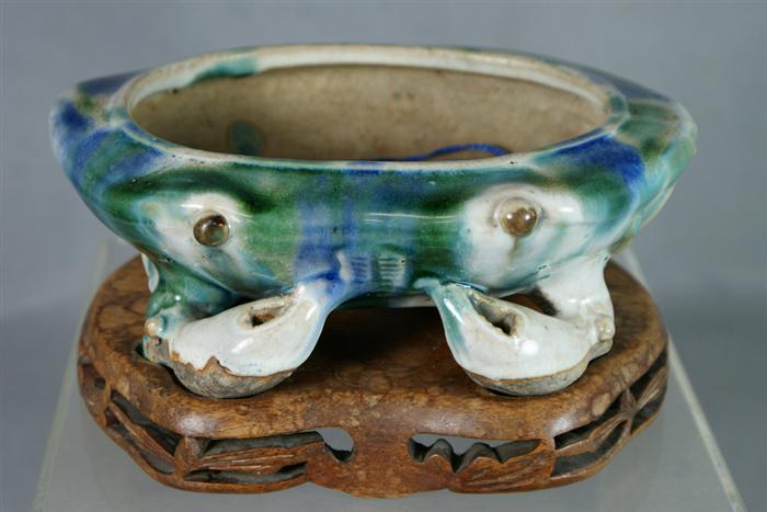 Chinese pottery crab form planter  3e5c9