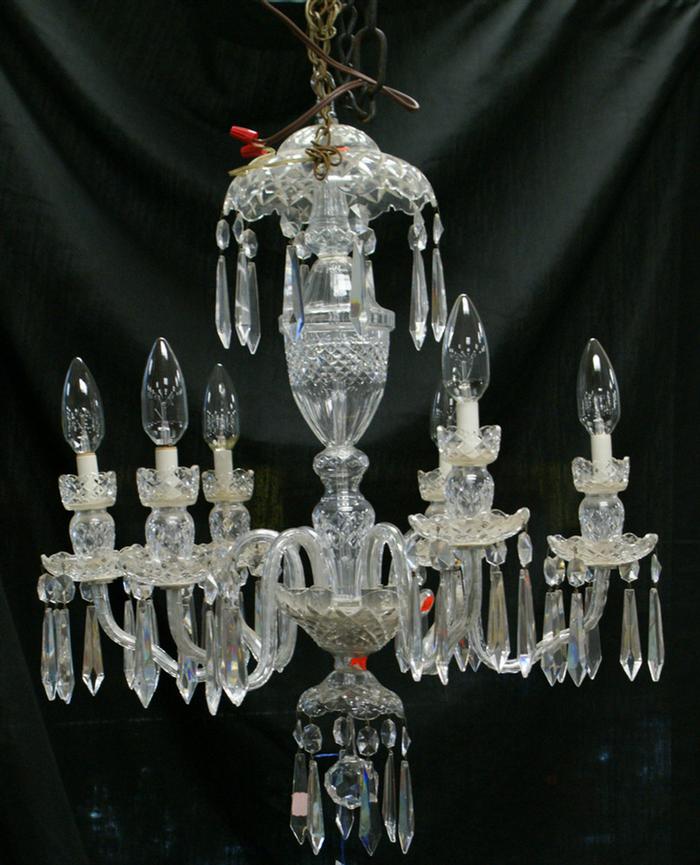 Irish Waterford cut crystal six branch