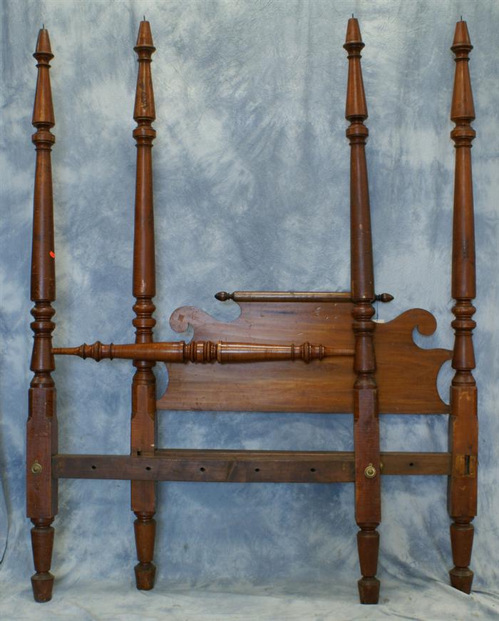 American tiger maple canopy bed,