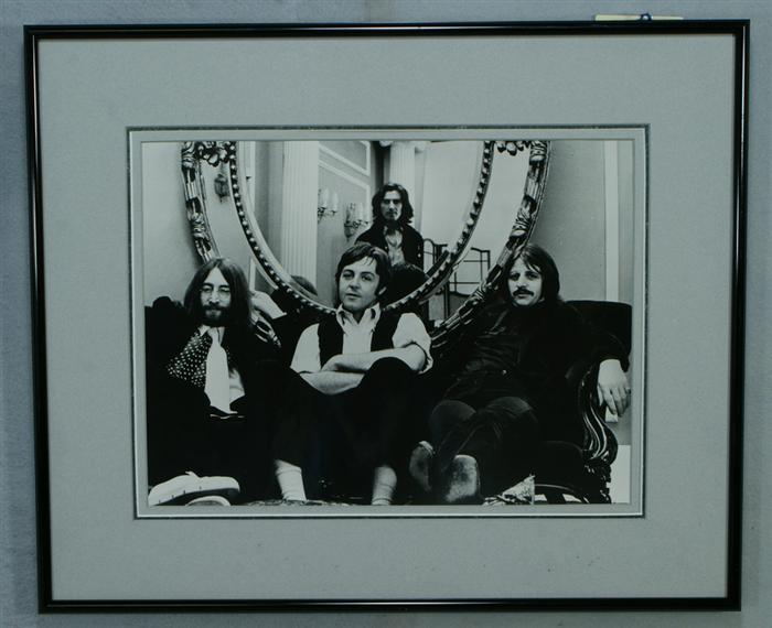 Framed photograph of the Beatles  3e48c