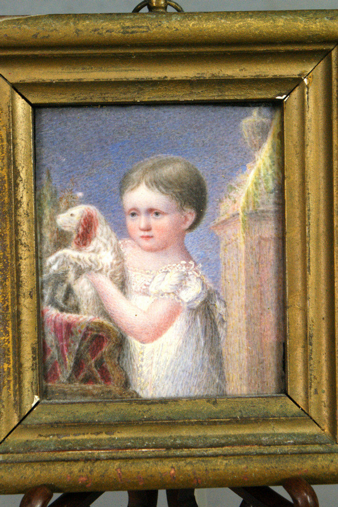 Portrait on ivory, Young Girl with