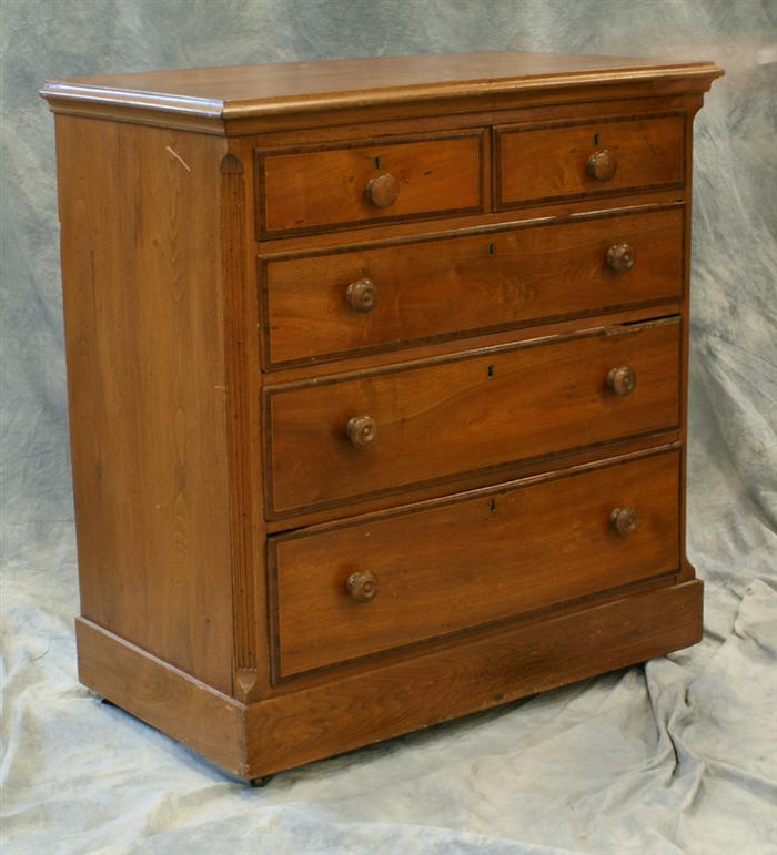 2 over 3 mahogany Chippendale chest  3e4ee