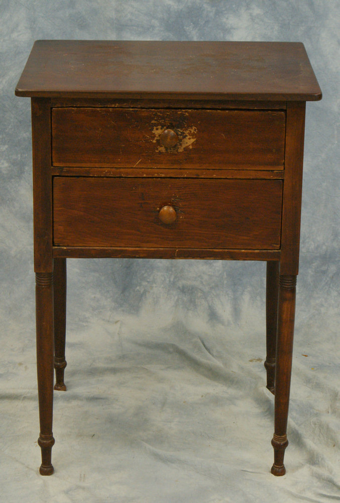 Pine, Hepplewhite 2 drawer side table,