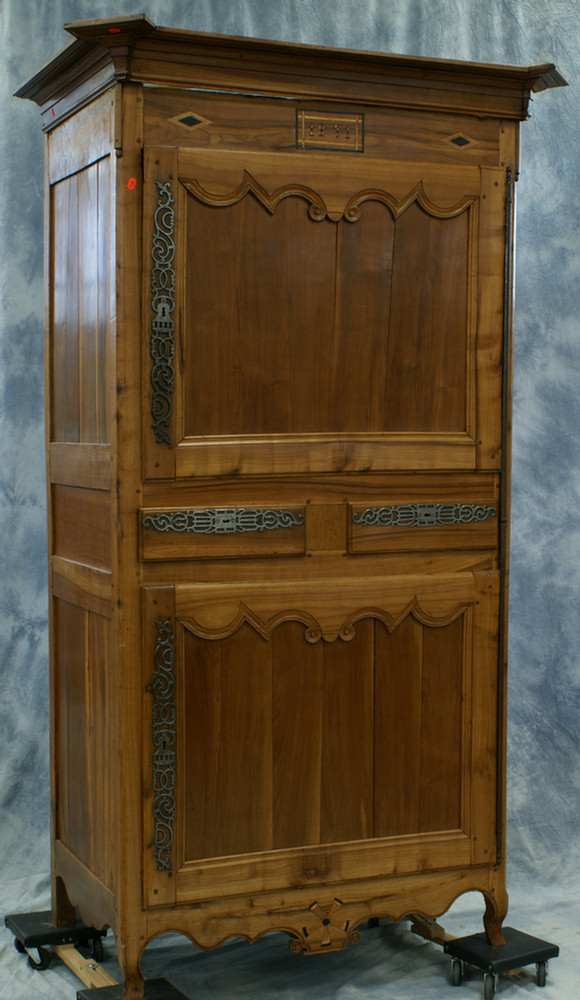 Inlaid and carved fruitwood French 3e51b