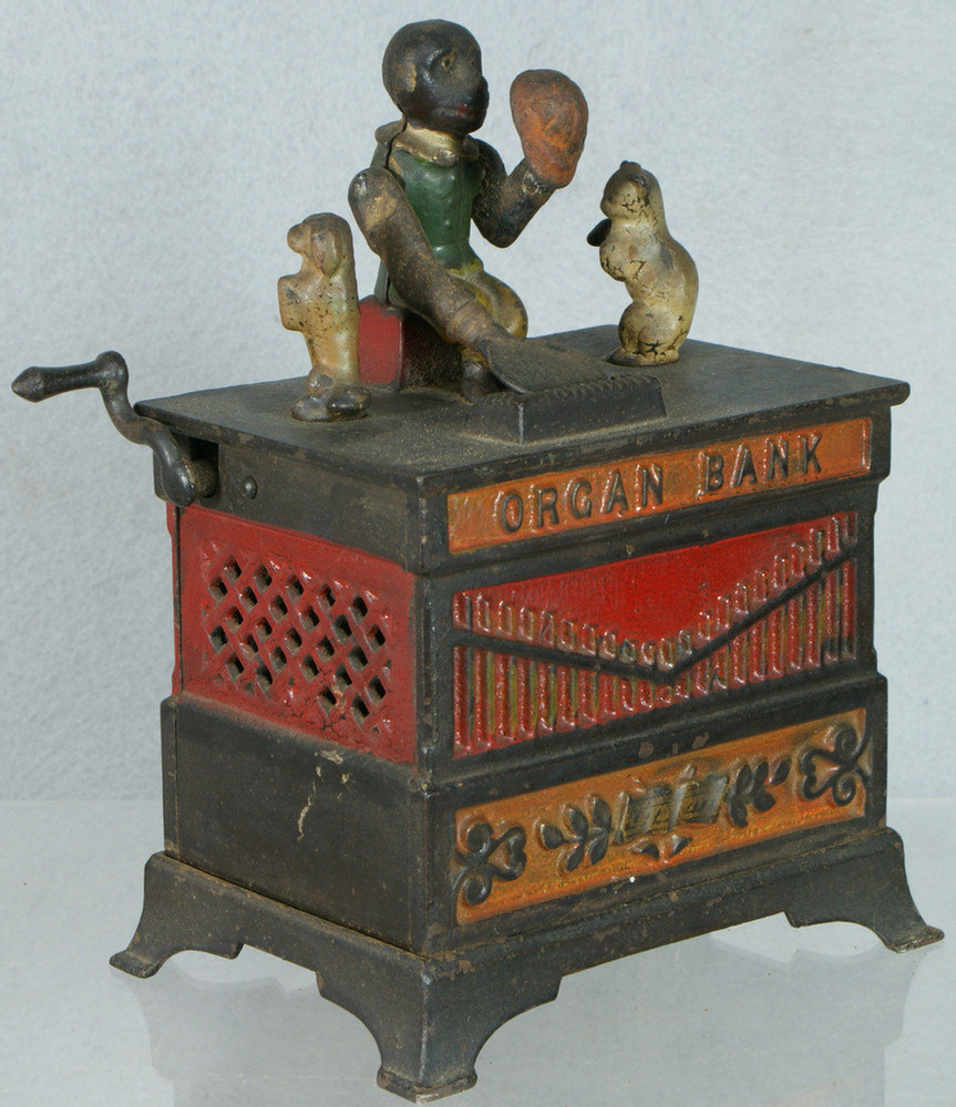 Organ Bank Monkey cast iron mechanical 3e522