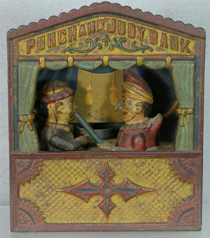 Punch and Judy cast iron mechanical 3e523