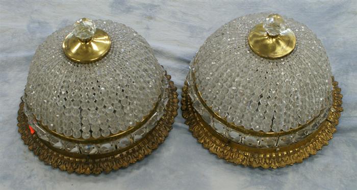 Pair of gilt bronze and crystal 3e528