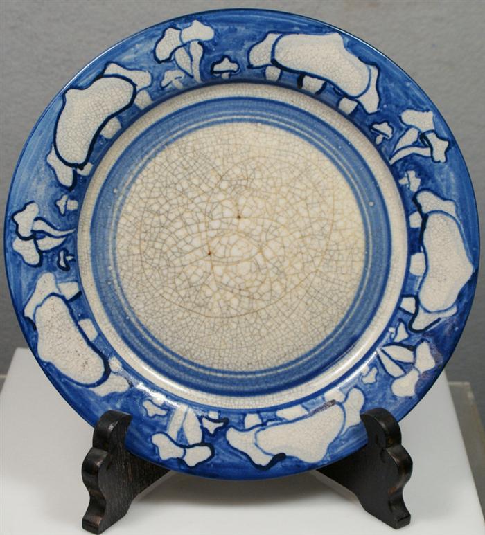 Dedham plate in the mushroom pattern,