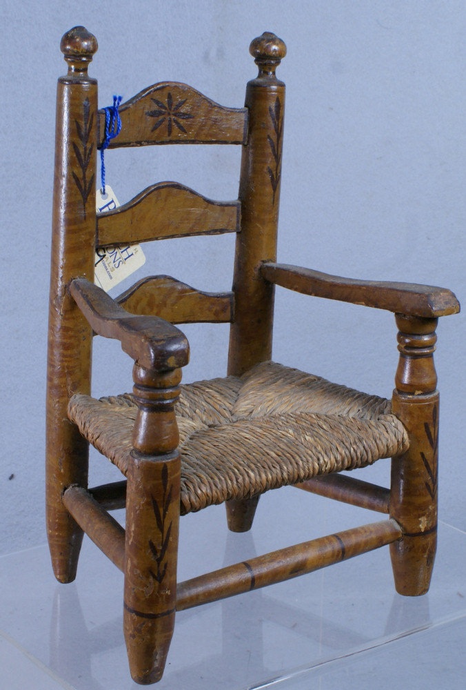 Miniature 3 slat ladderback armchair 3e580