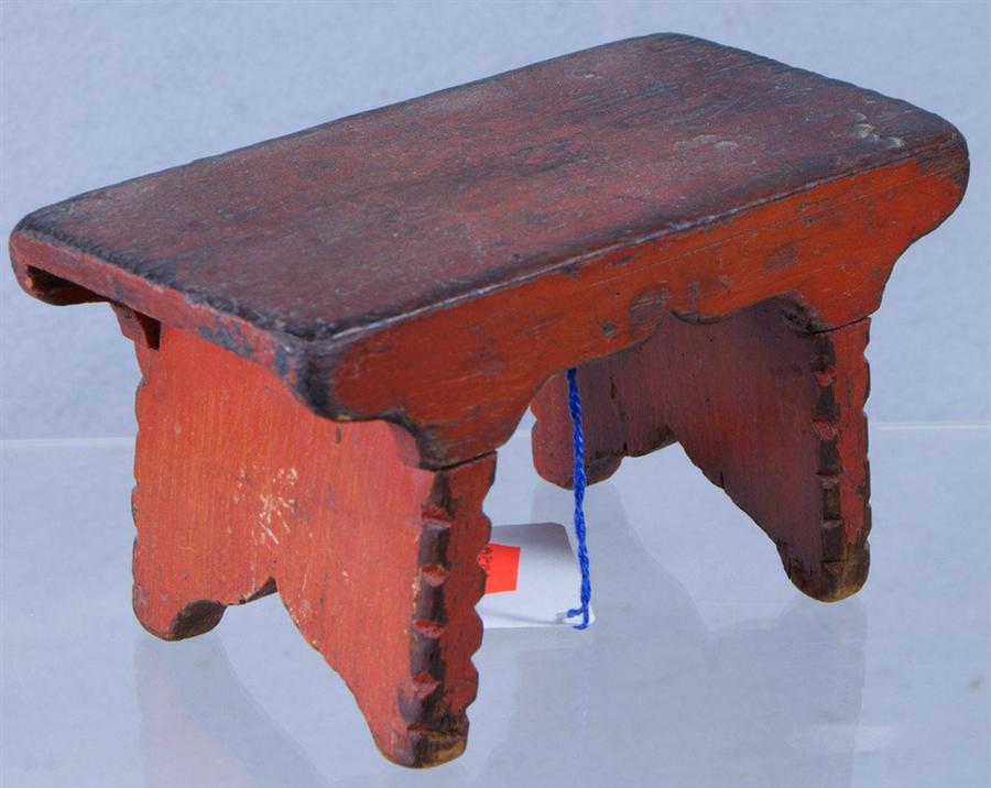 Miniature rectangular foot stool,