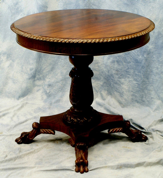 Carved mahogany Federal style center