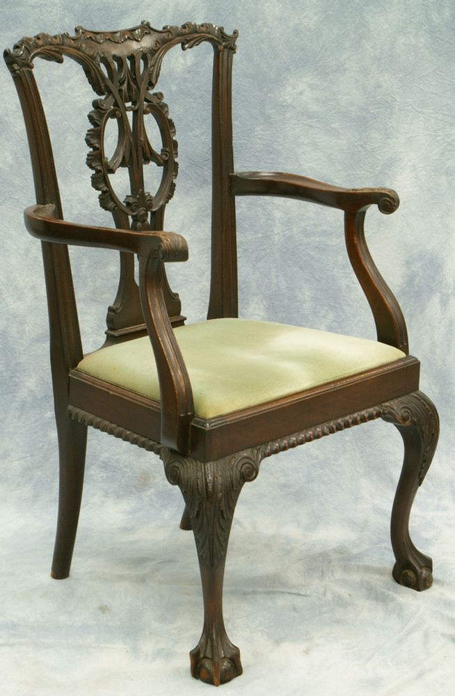 Centennial Chippendale style armchair,