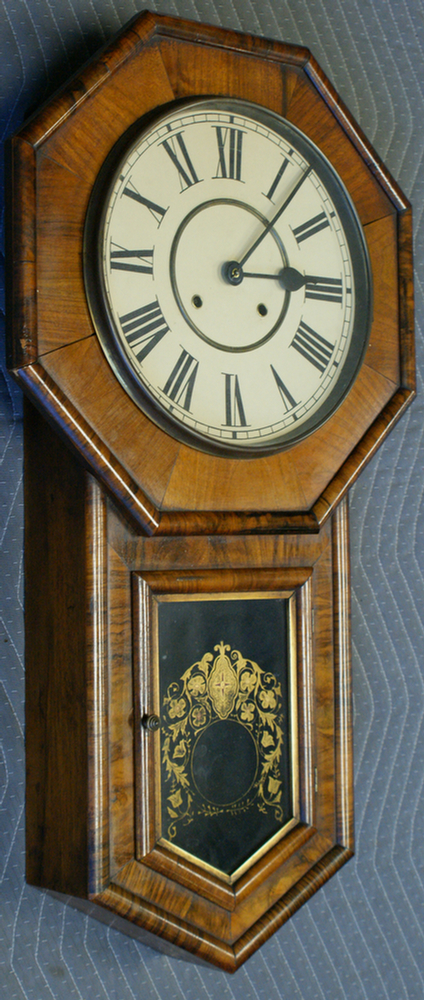 Mahogany OG box clock by Elisha 3e59e