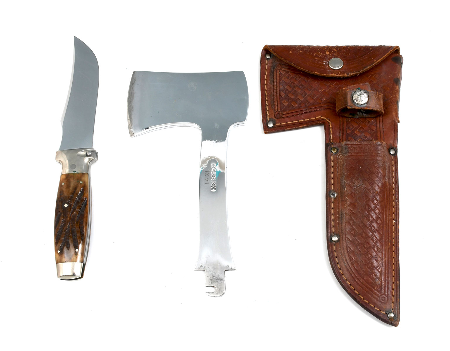 CASE 2 PIECE KNIFE HATCHET SET WITH