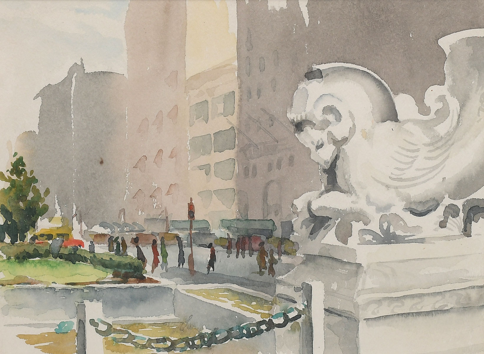 PLAZA HOTEL NYC PAINTING BY HENRY: