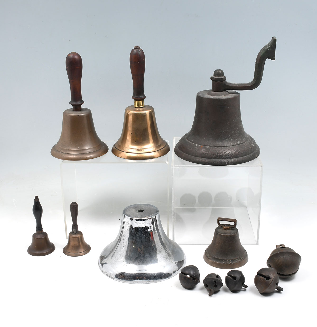 12 PC BELL COLLECTION Brass  27491f