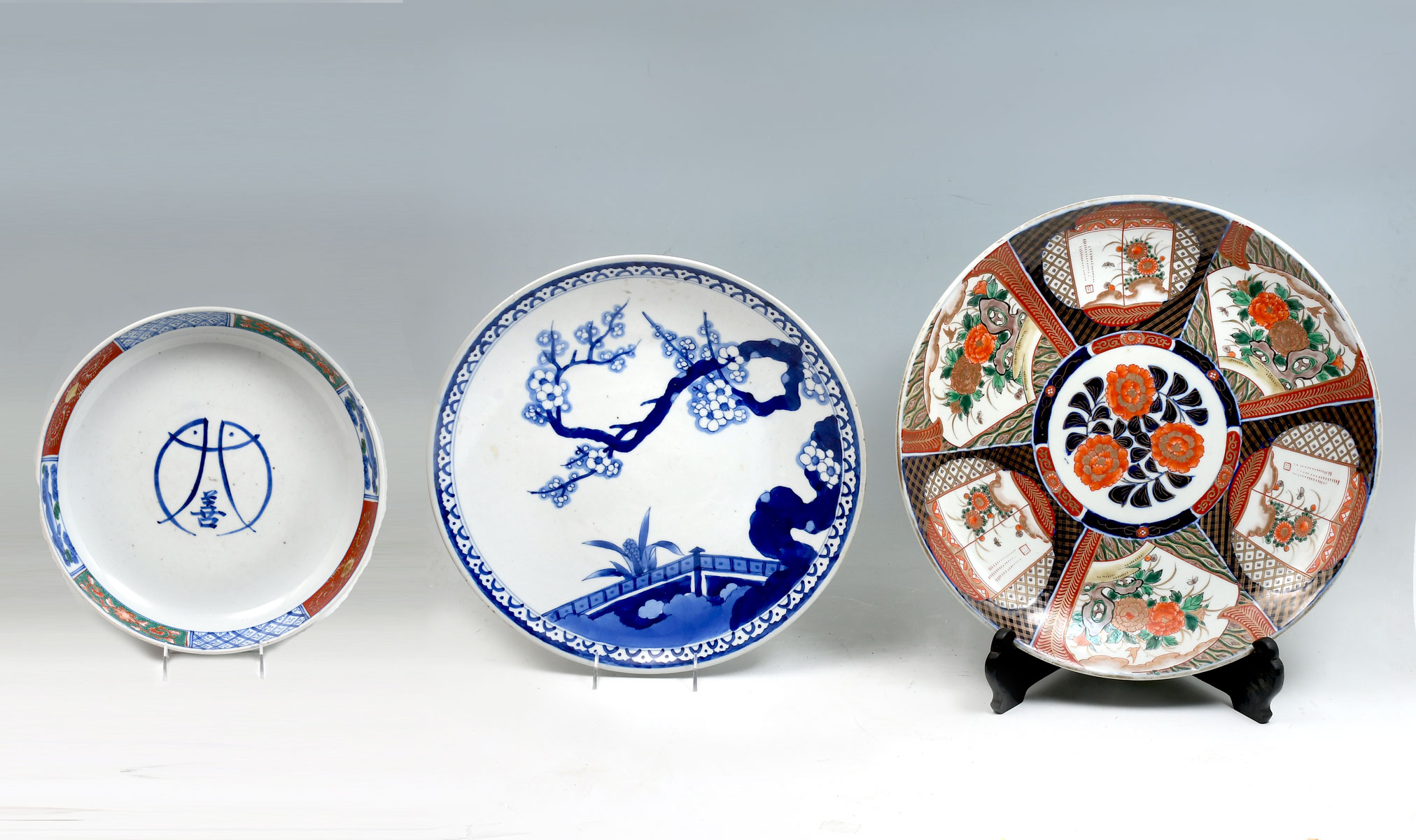 3 PC. JAPANESE PORCELAIN CHARGERS