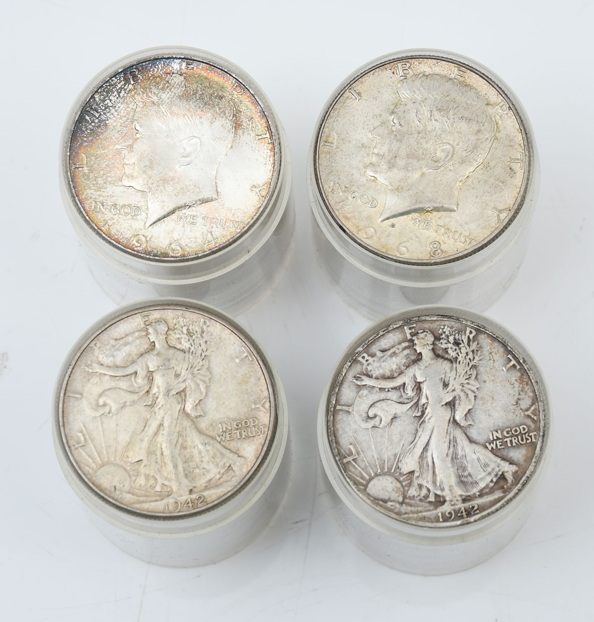 4 SILVER WALKING LIBERTY AND KENNEDY