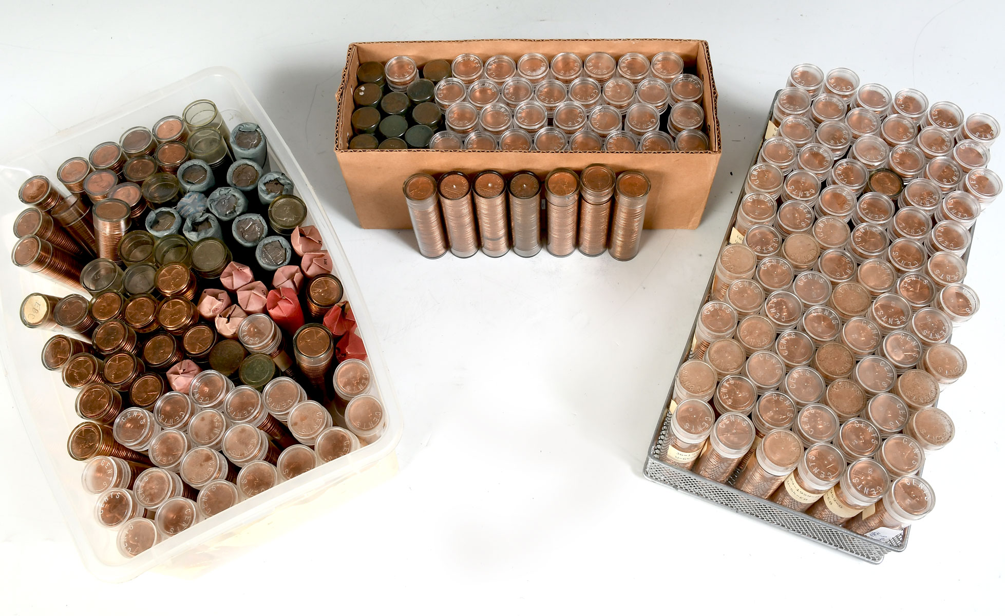 192 PENNY ROLLS 14 NICKEL ROLLS  274d02