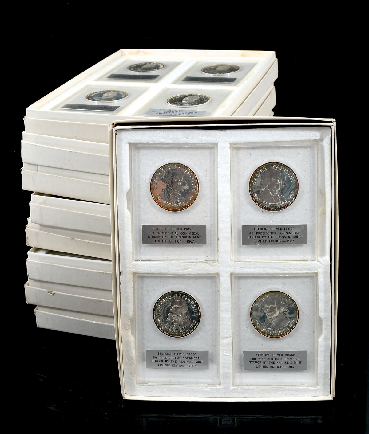 36 PC FRANKLIN MINT SILVER PRESIDENTIAL 274d07