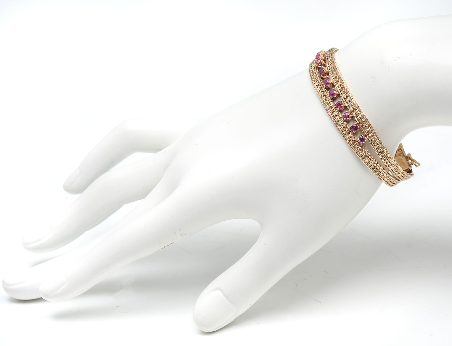 14K PINK SAPPHIRE BRACELET 14K 274d34