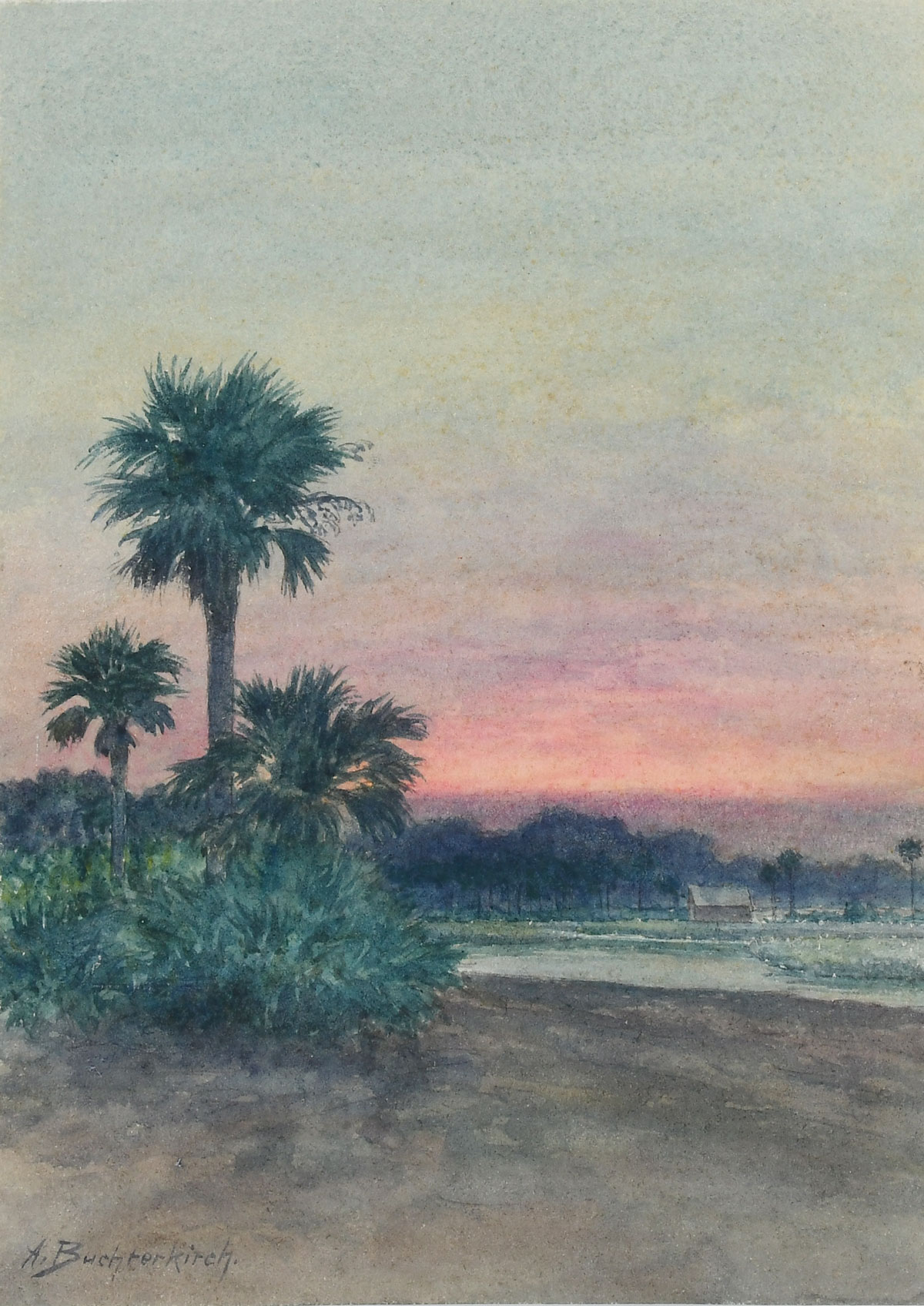 BUTCHERKIRCH, Armin (1859-1919): Sunset