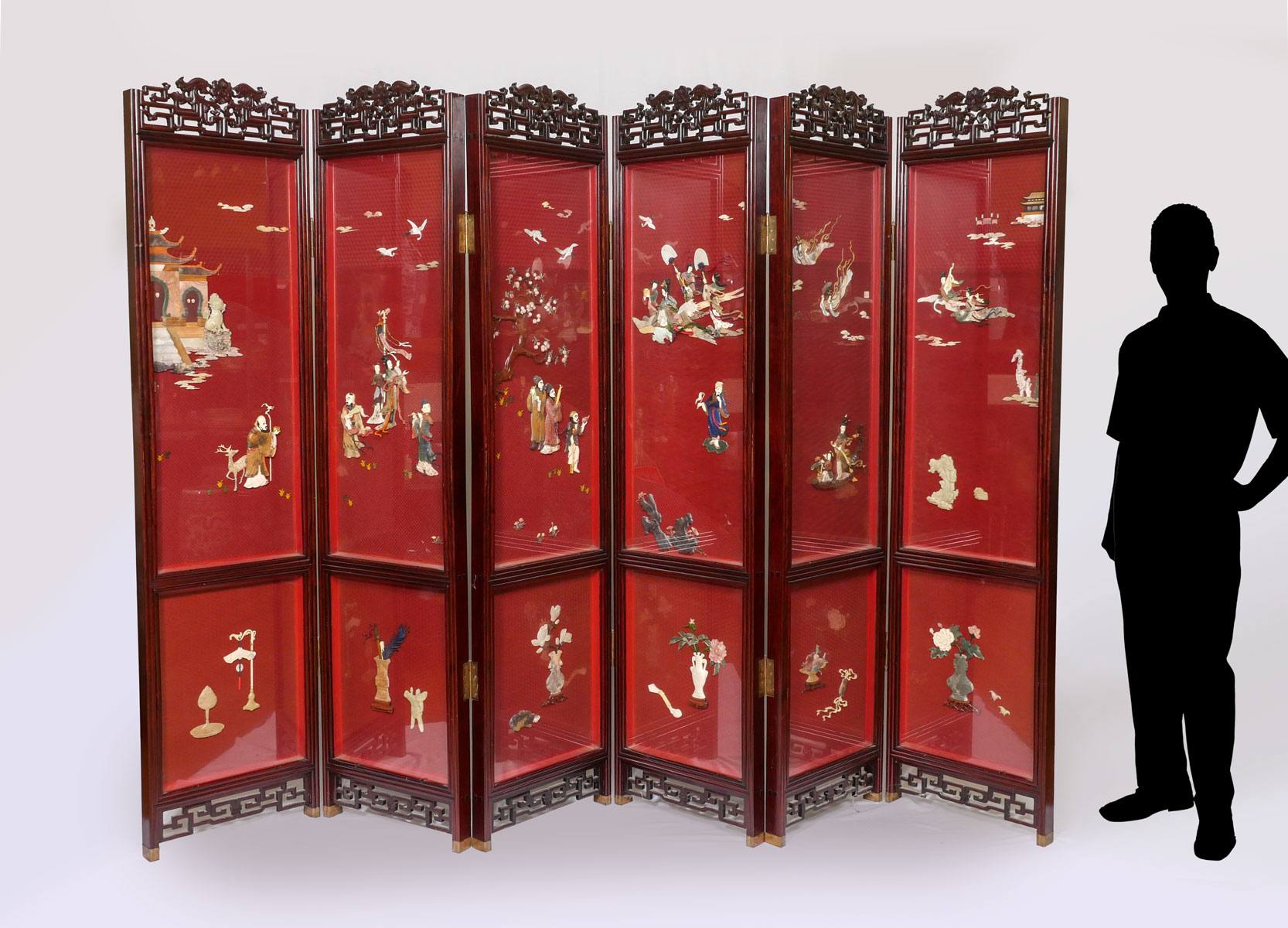 6 PANEL CHINESE CINNABAR SCREEN 274f8c