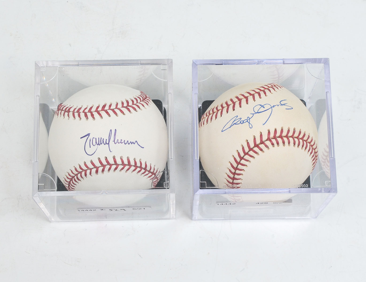 TWO MLB AUTOGRAPHED BASEBALLS ROGER