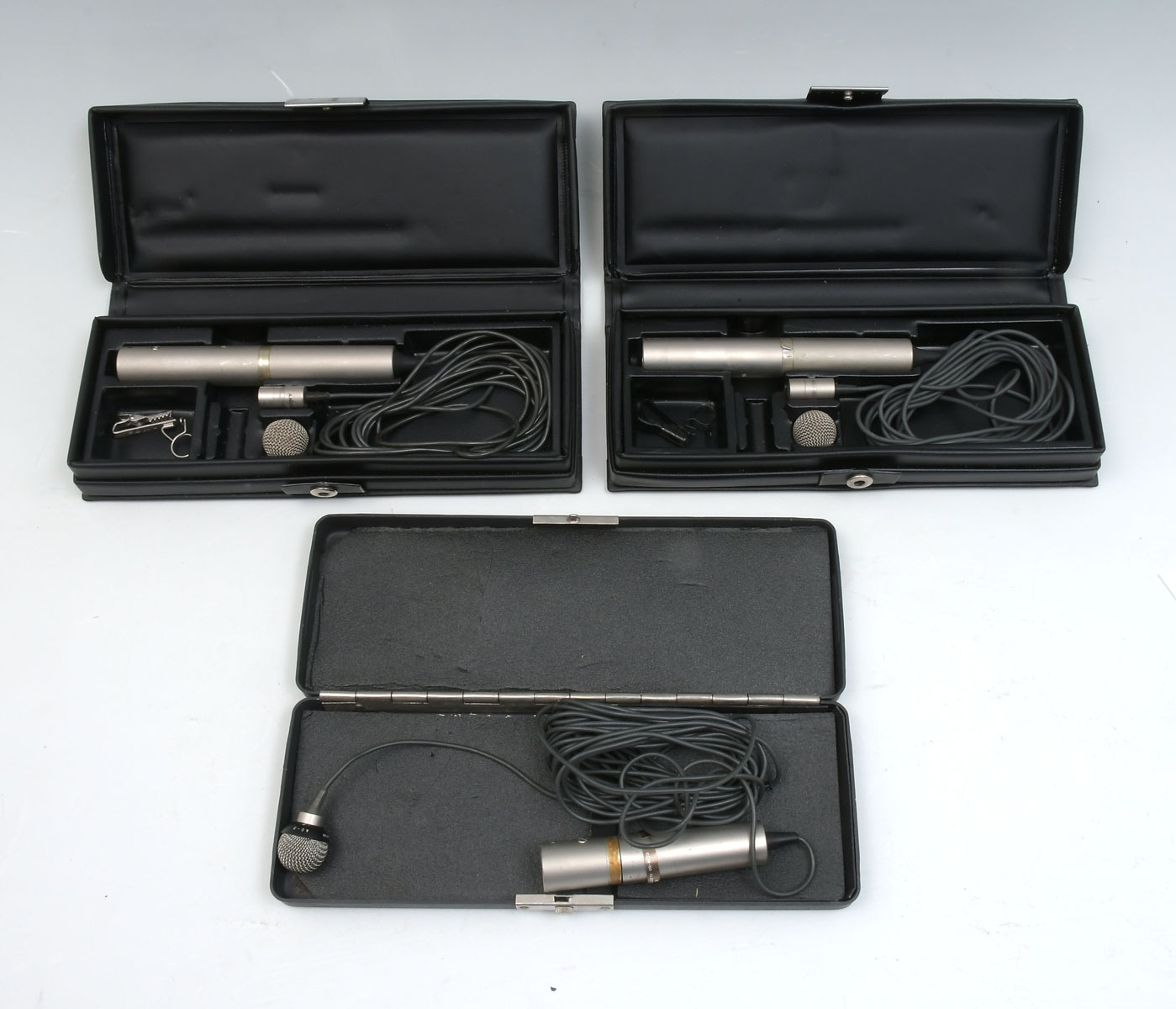 3 SONY ECM-50 CONDENSER MICROPHONES