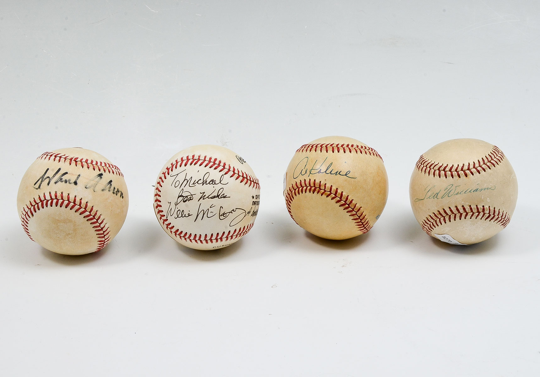 FOUR MLB SUPERSTAR AUTOGRAPHED BASEBALLS: