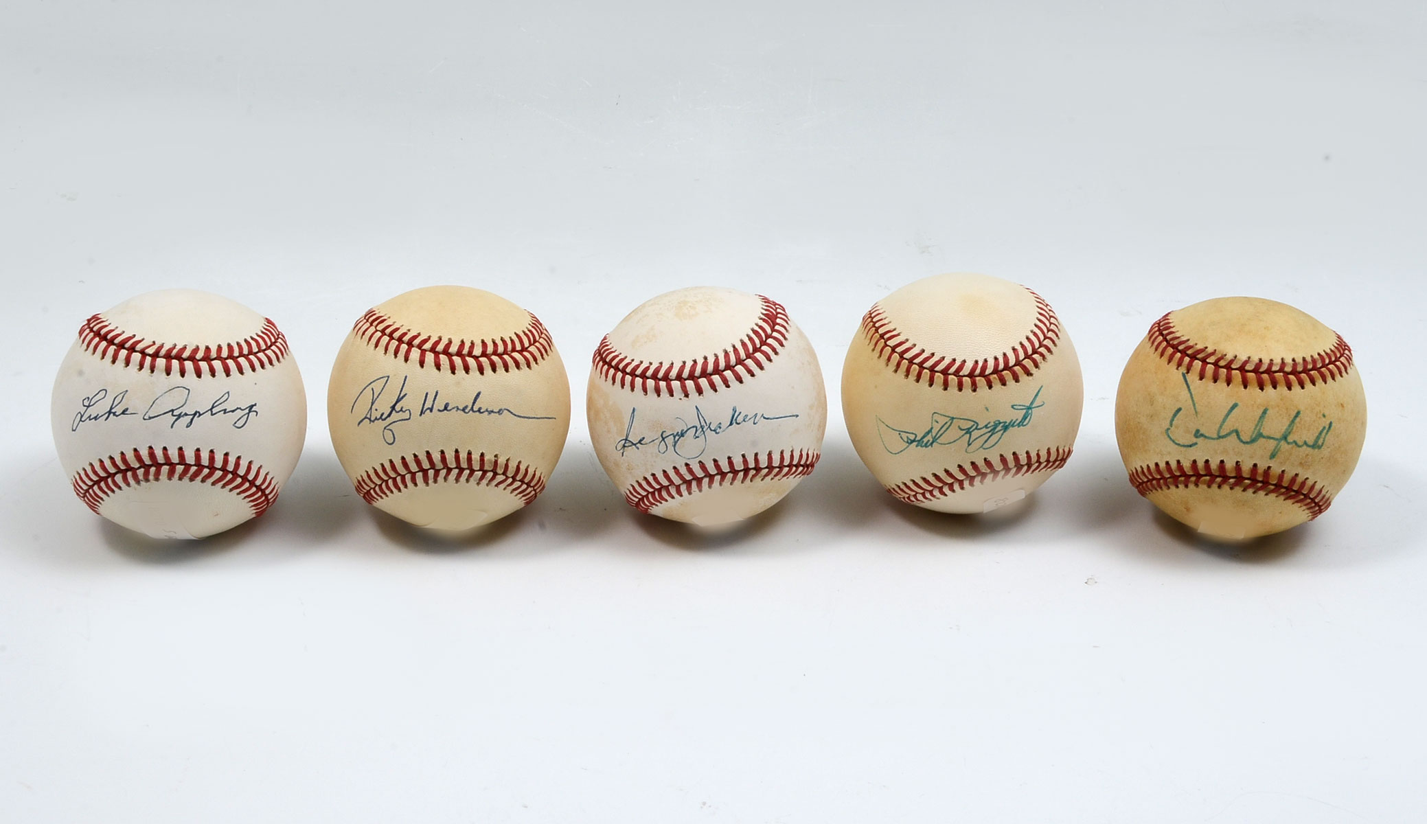 FIVE MLB SUPERSTAR AUTOGRAPHED BASEBALLS: