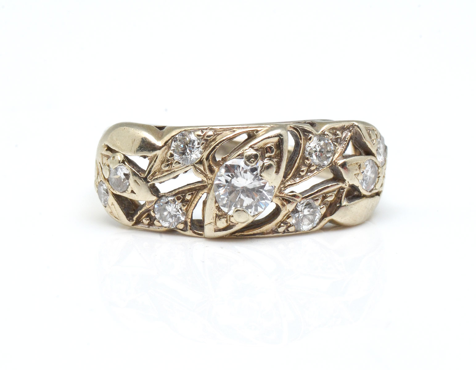 14K FILIGREE DIAMOND RING 14K 275363