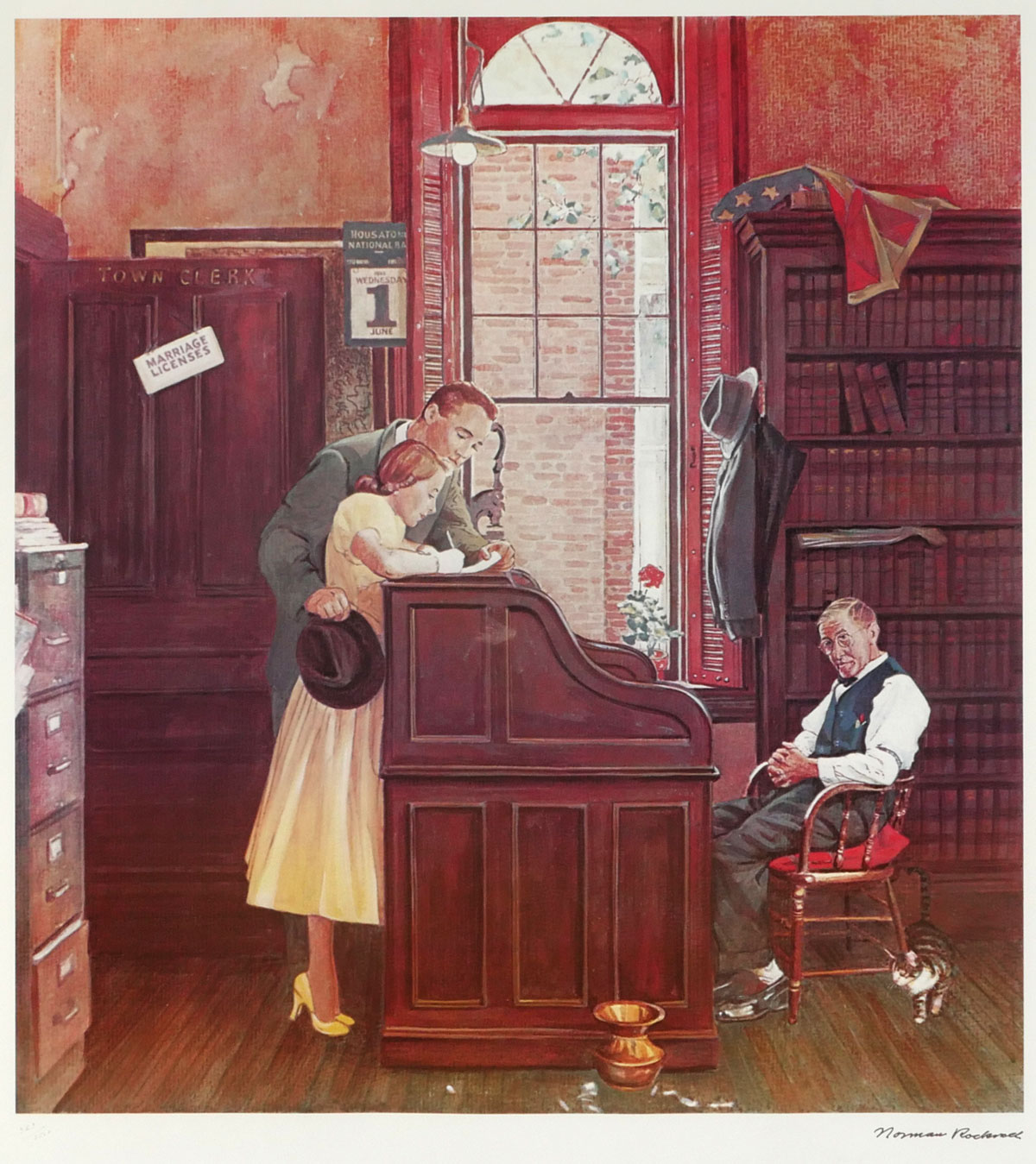 NORMAN ROCKWELL LITHOGRAPH GETTING 2753c3